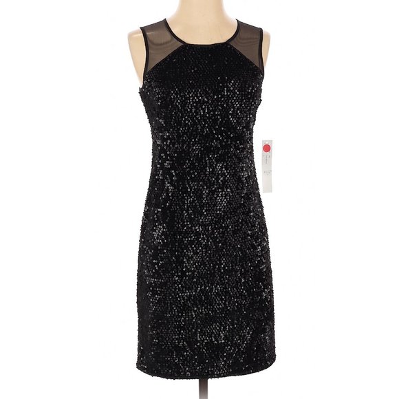 BD Junior Dresses & Skirts - NWT BD Junior Sleeveless Dress in Matte Black Sequins Size 2